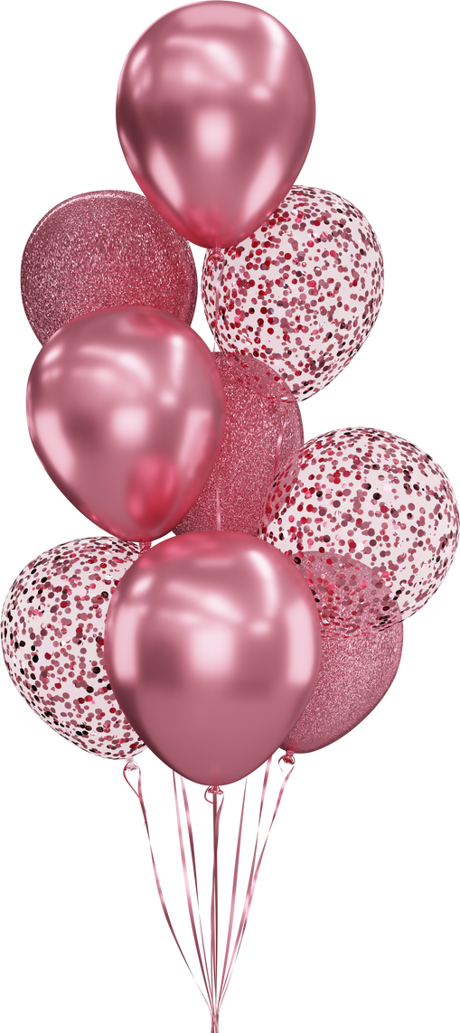 Pink Glitter Balloons