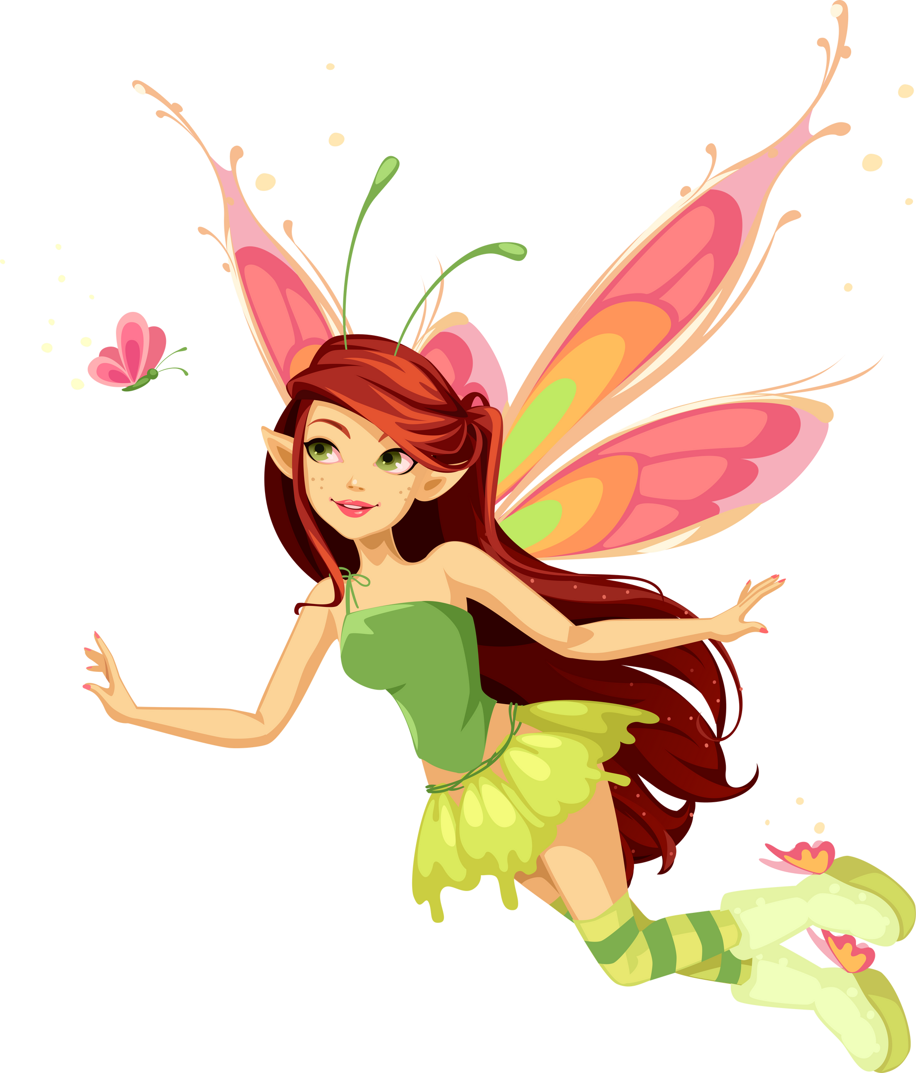 Flying butterfly fairy