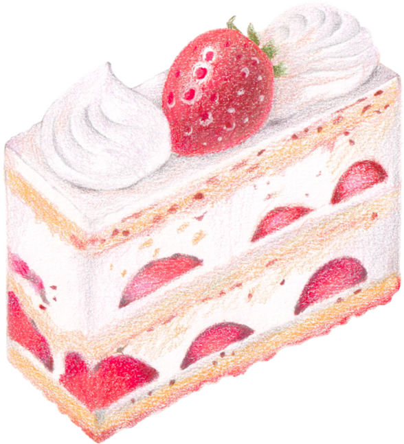 Strawberry Cake Illustration