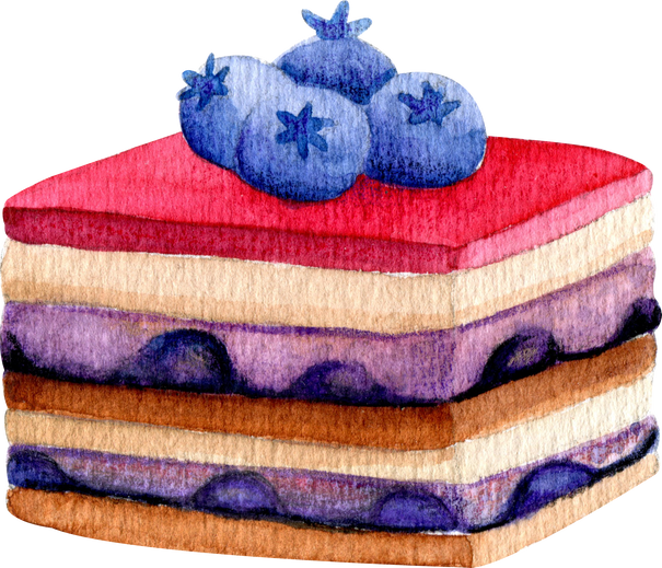 Sweet cake with berries