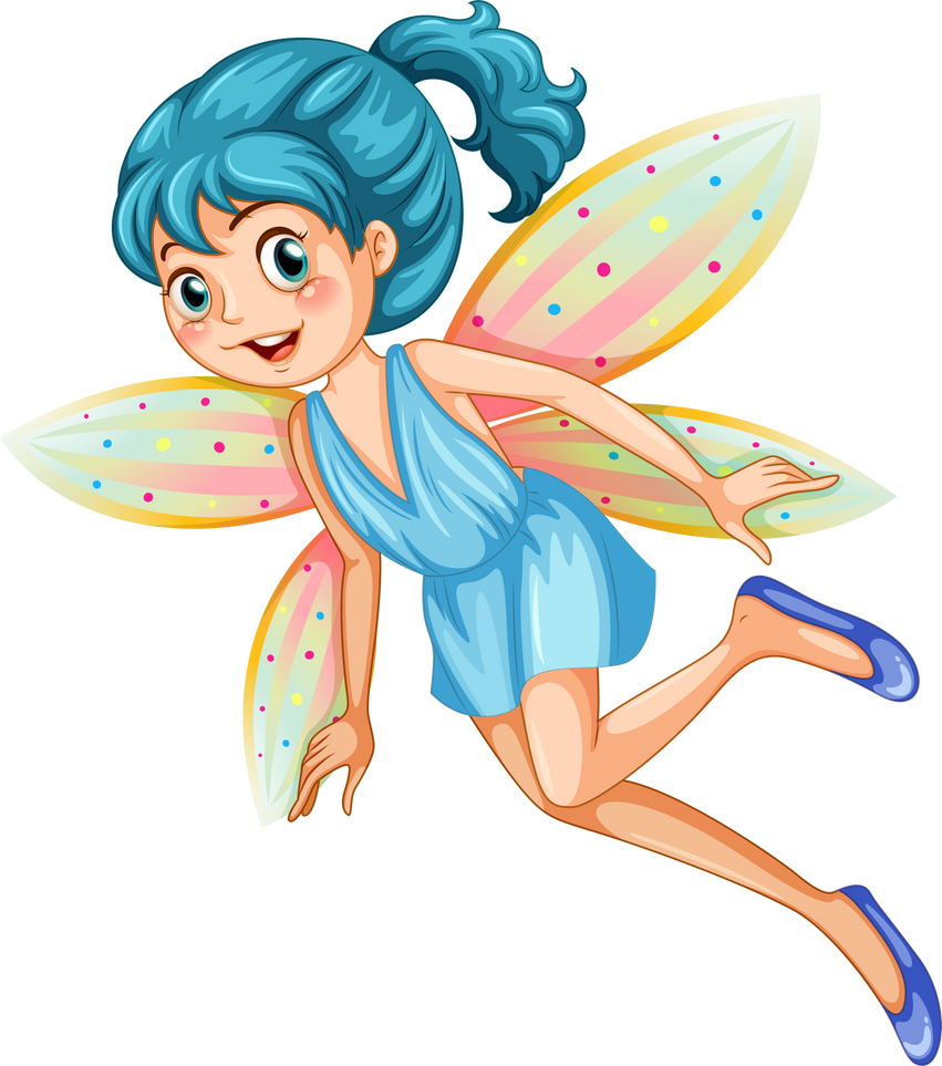 Blue Fairy Cartoon Illustration