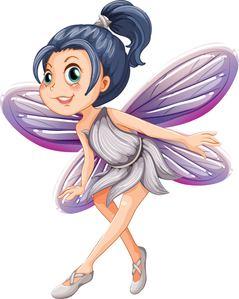 Purple Fairy Character Illustration