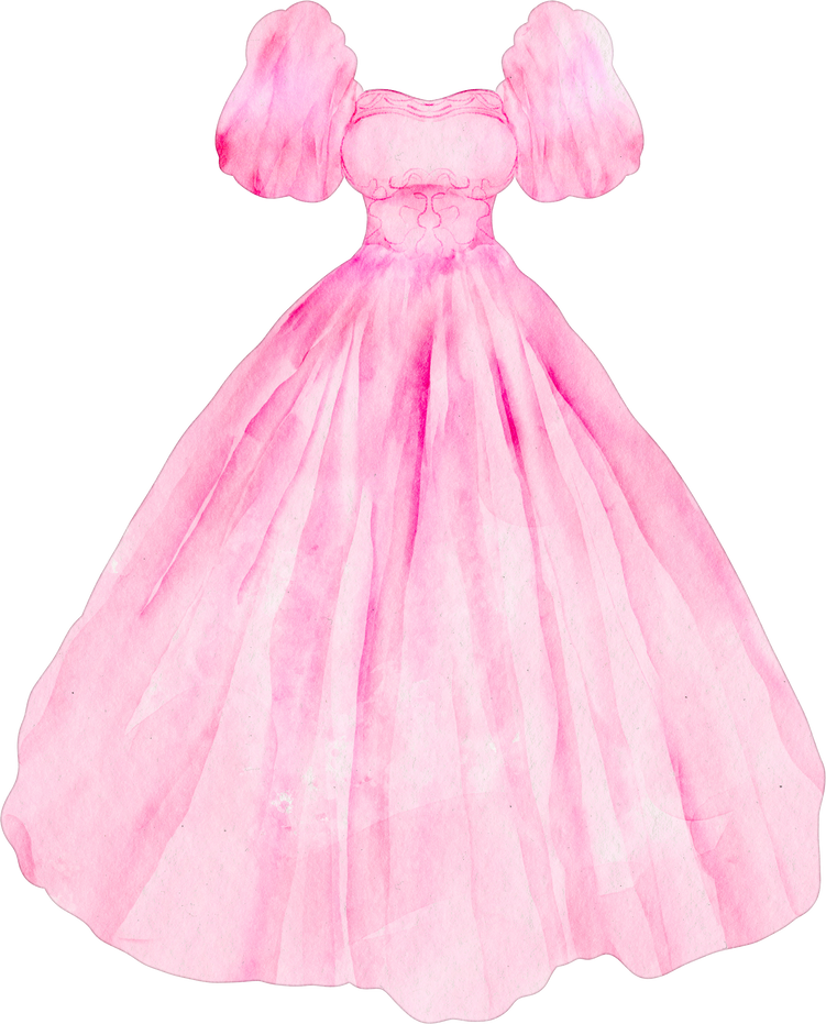 watercolor princess dress