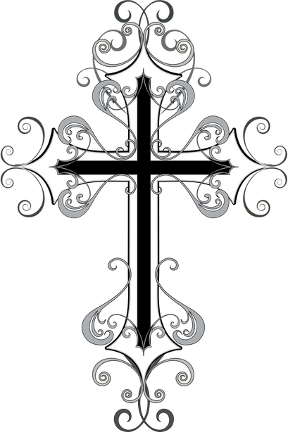 Gothic white cross